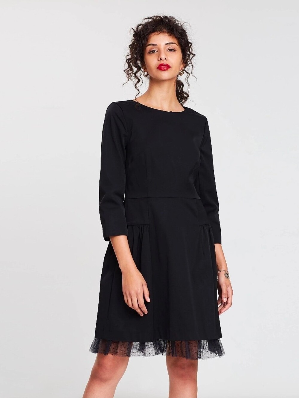 NWT J. Crew Black Tulle Hem Dress Size 4